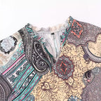 Damen Bohemian Kleid mit fließendem Schnitt und Paisley-Muster R&B