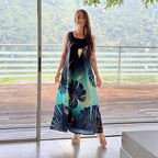 Damen Maxikleid mit floralem Design und fließendem Schnitt R&B