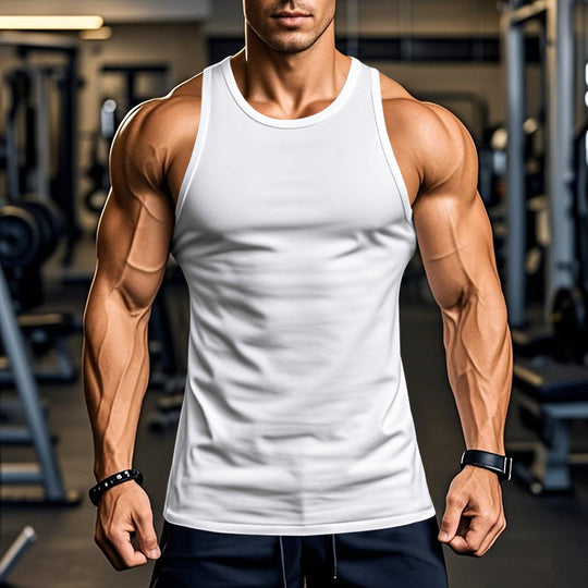 Herren atmungsaktives Fitness Tanktop mit Racerback-Schnitt R&B