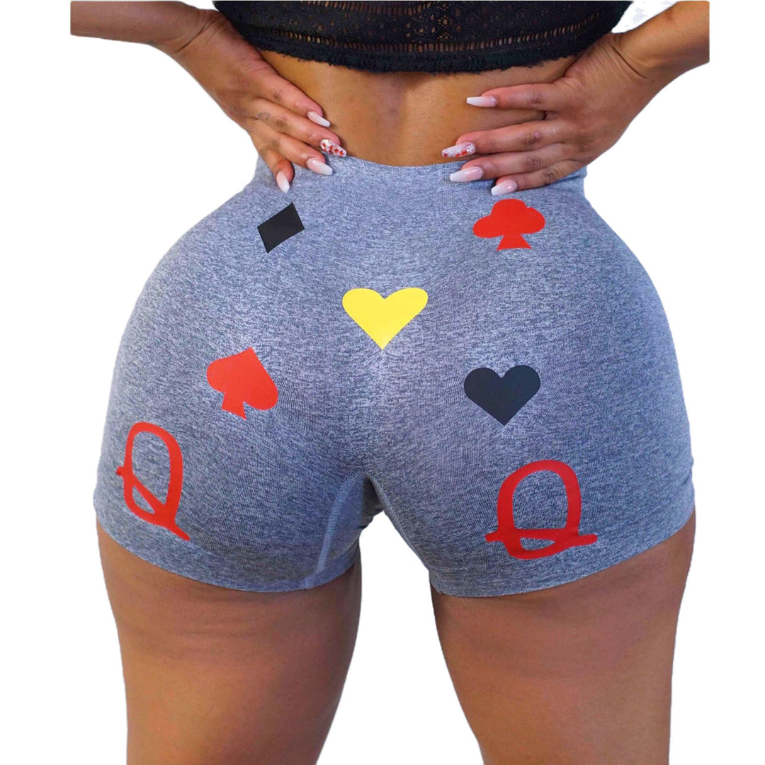 Damen Sportliche Shorts mit buntem Druck R&B