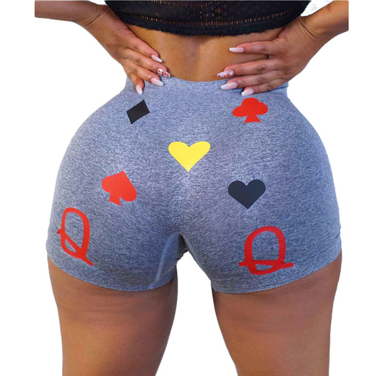 Damen Sportliche Shorts mit buntem Druck R&B