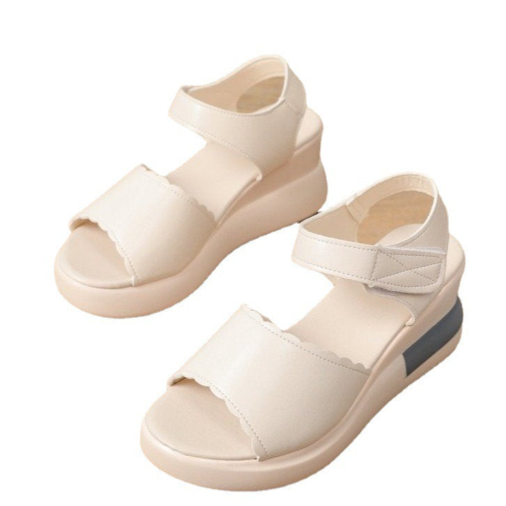 Damen Komfortable Wedge-Sandalen mit verstellbarem Riemen und gepolsterter Innensohle R&B