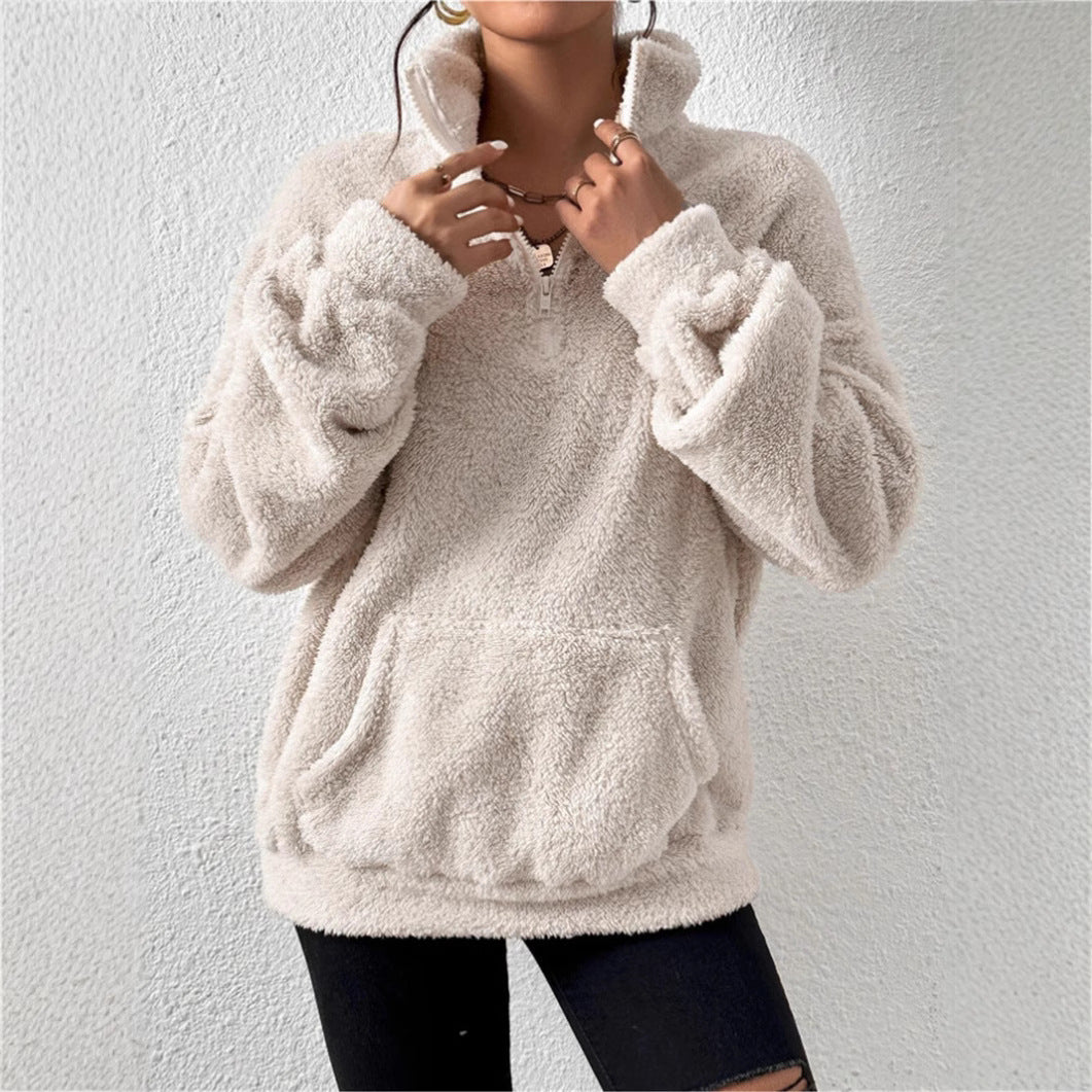 Damen kuscheliger Fleece-Pullover R&B