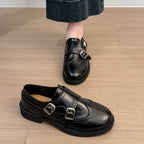 Damen verspielte Schnürschuhe mit doppeltem Riemen und ausgefallenem Design R&B