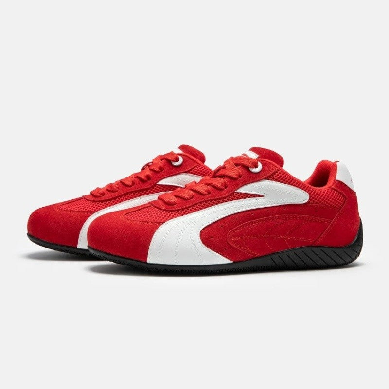 Damen Sportliche Freizeitsneaker mit atmungsaktiven Mesh-Einsätzen und robustem Wildlederoberteil R&B