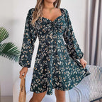 Damen Off-Shoulder Blumenkleid mit Rüschendetails R&B