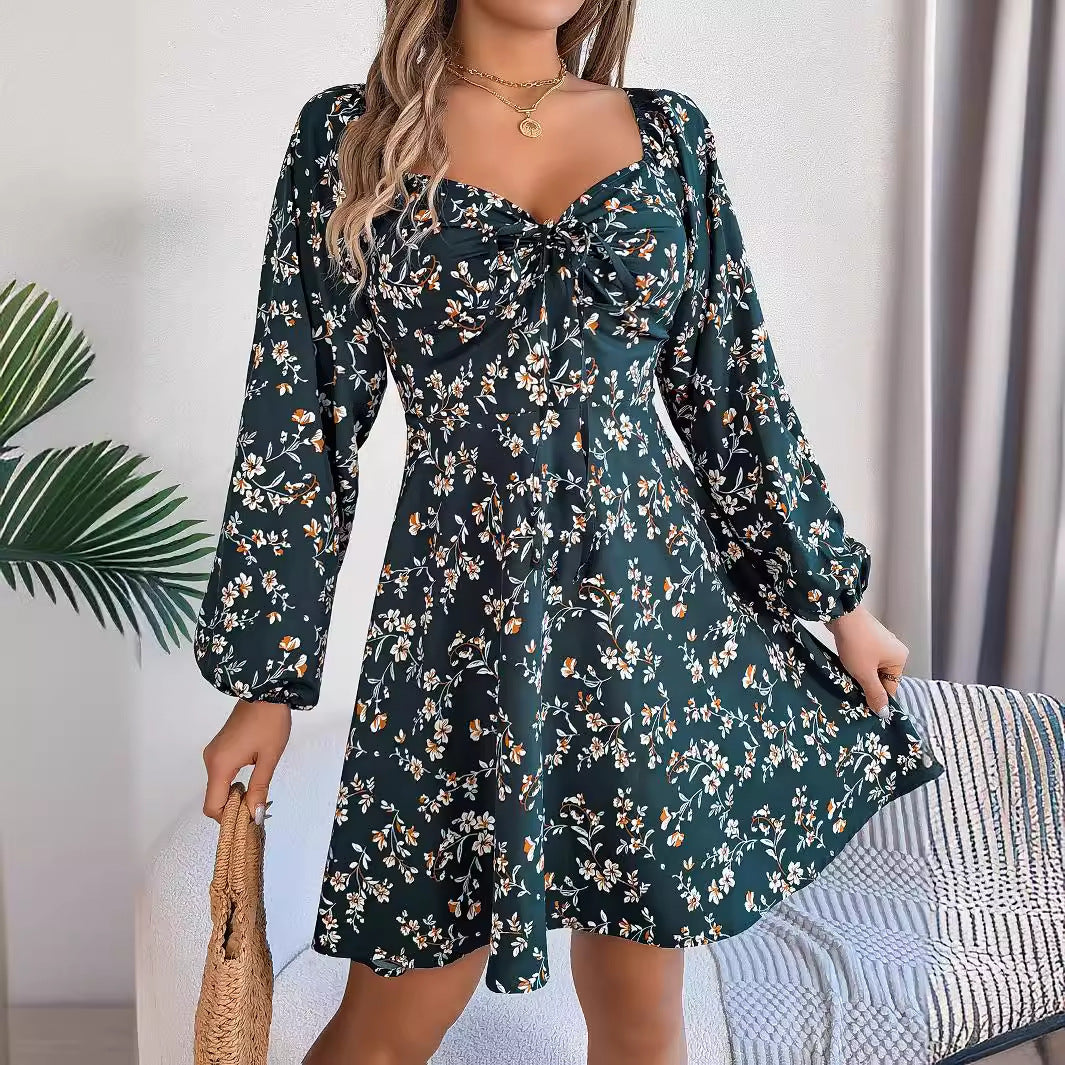 Damen Off-Shoulder Blumenkleid mit Rüschendetails R&B