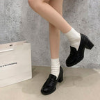 Damen klassisch-elegante Loafers mit Blockabsatz R&B