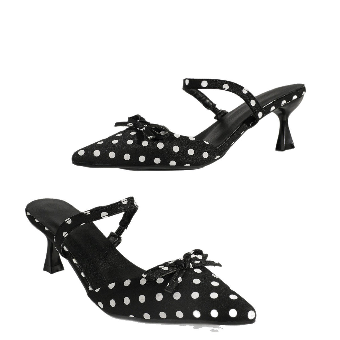 Damen Sling-Pumps mit verspieltem Punkte-Design und elegantem Riemchen R&B