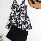 Damen Tankini-Set mit floralen Akzenten und bequemen Shorts R&B