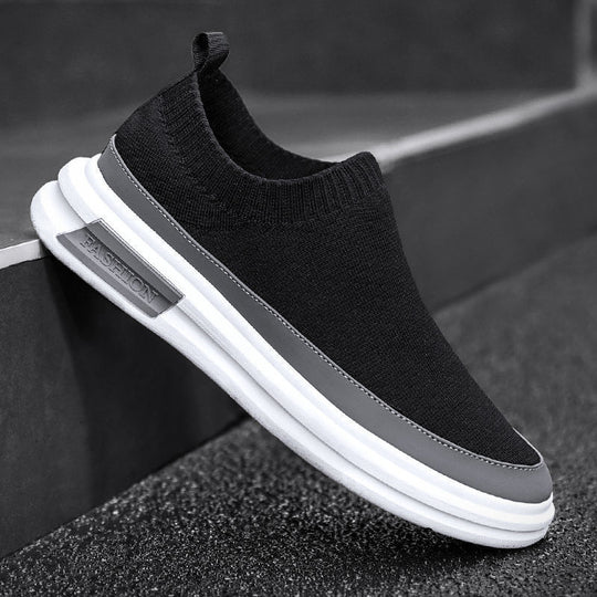 Damen Modische Slip-On Sneakers mit elastischem Strickobermaterial R&B