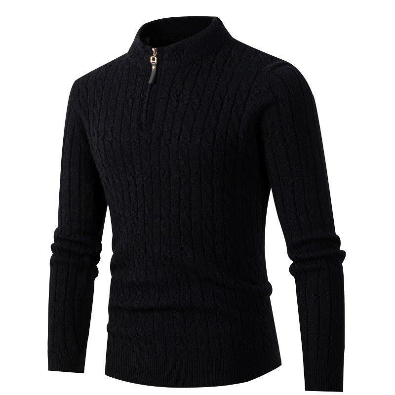 Herren modischer Rollkragenpullover mit Zipper R&B