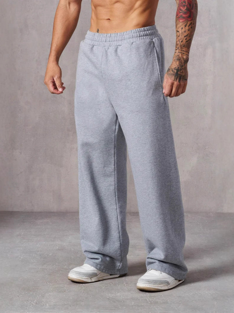 Herren Baggy Jogginghose mit elastischem Bund und seitlichen Taschen R&B