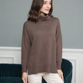 Damen legerer Rollkragenpullover mit praktischem Schnitt R&B