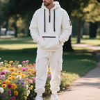 Herren sportliches Hoodie und Bundhose Set mit praktischen Taschen R&B
