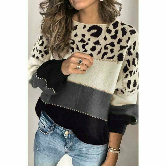 R&B | Pullover mit Leoparden Print