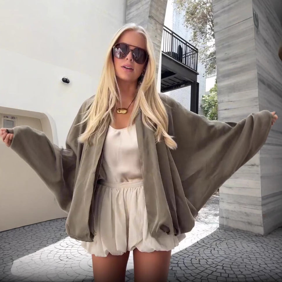 Damen lässiger Oversized Pullover R&B