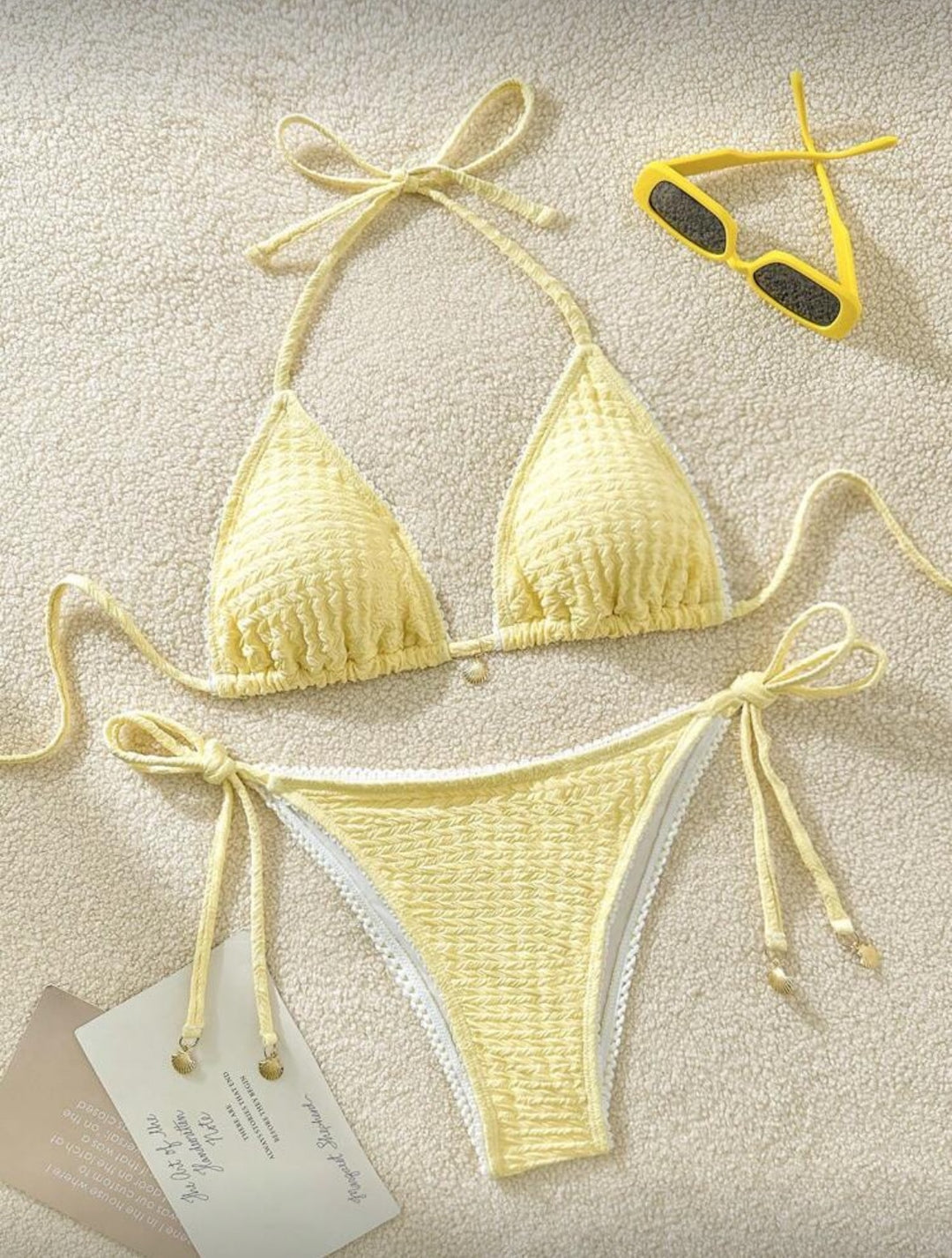 Damen Raffinierter Triangel-Bikini mit elegantem Rüschendesign R&B