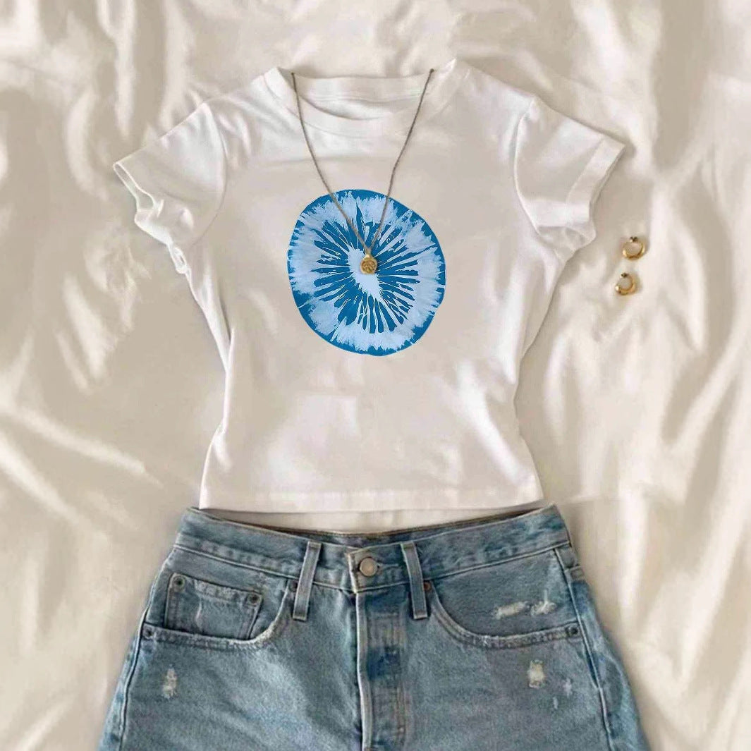 Damen T-Shirt mit kreativem grafischen Design und urbanem Statement R&B