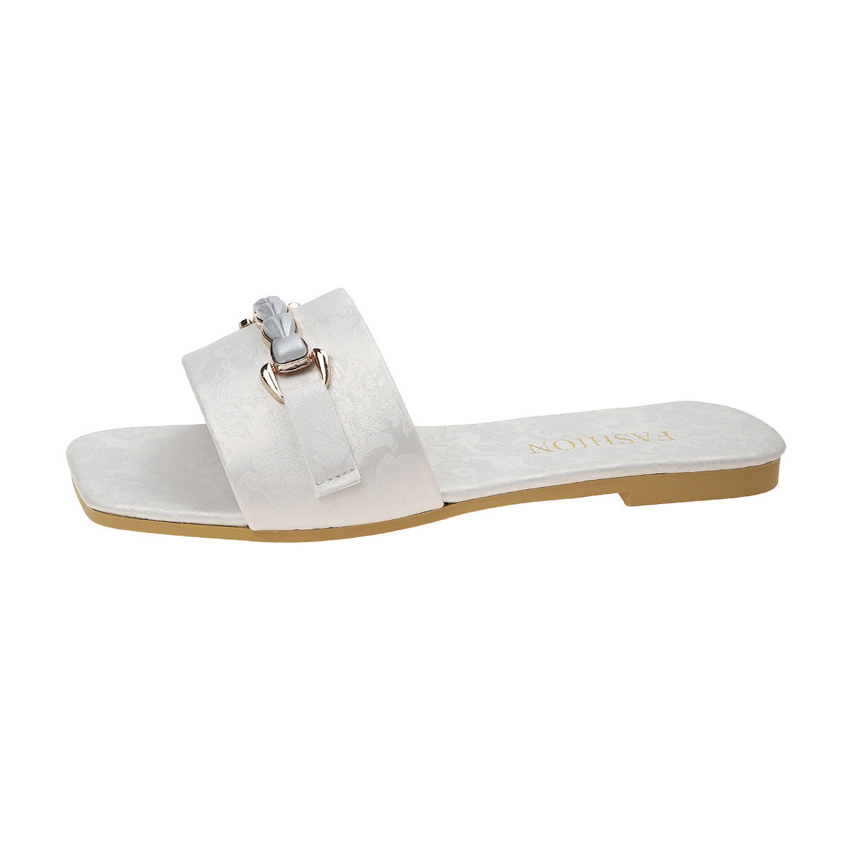 Damen elegante Slipper mit dekorativer Schnalle
