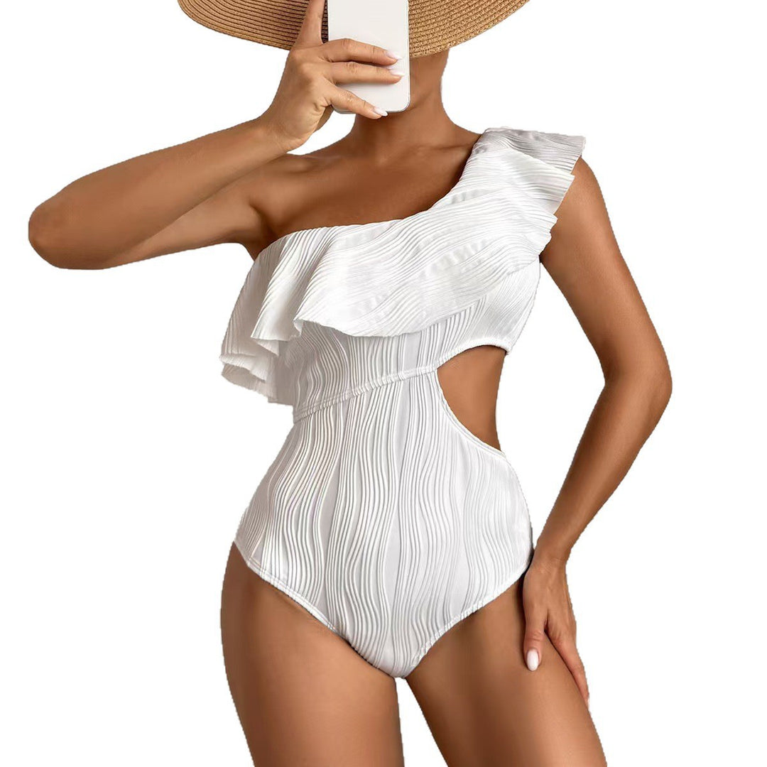 Damen Einseitiger Badeanzug mit elegantem Schnitt R&B