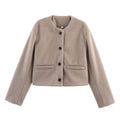 Damen kuschelige, klassische Kurzjacke R&B