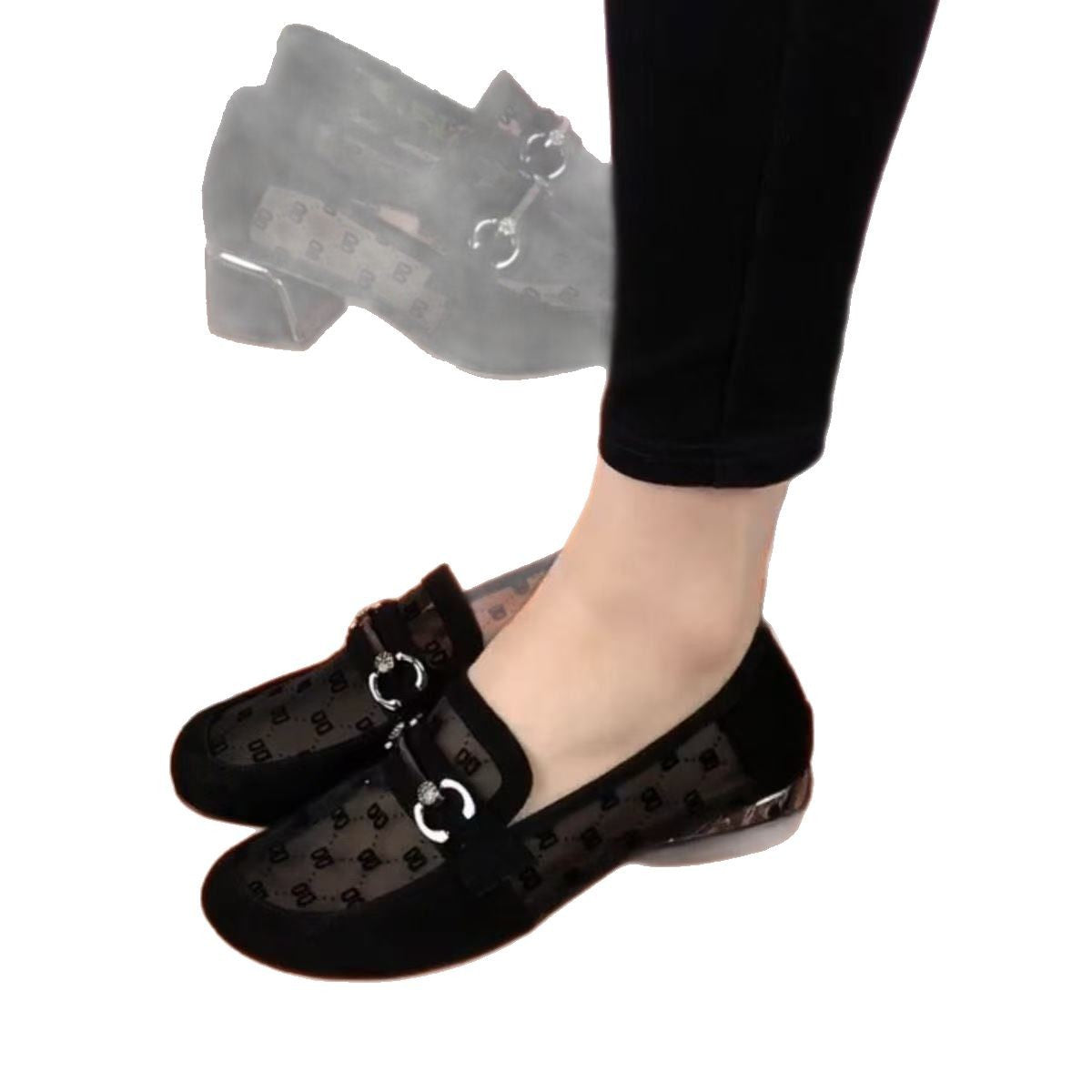 Damen Ballerinas mit elegantem Transparenz-Design und modischen Akzenten R&B