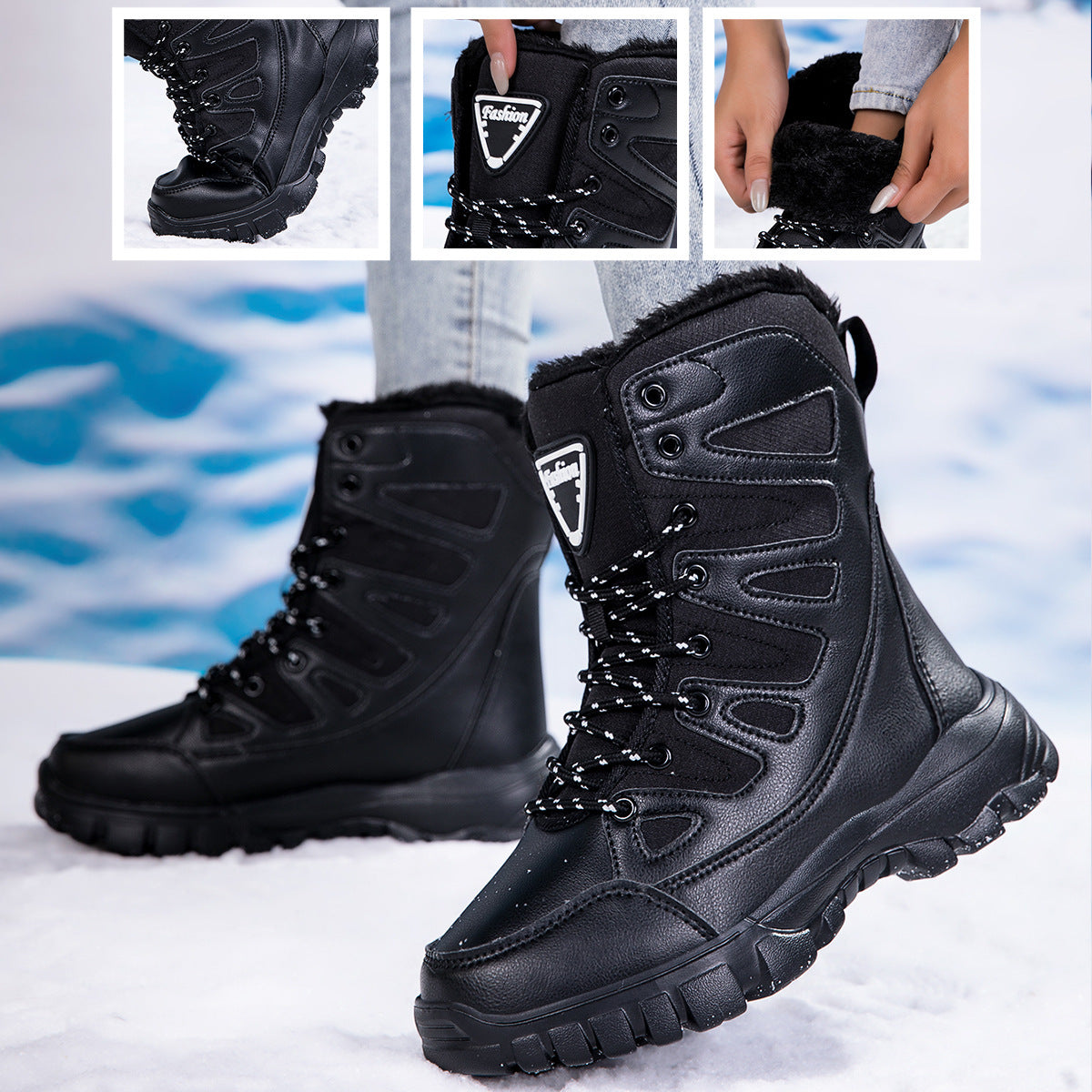 Damen Thermo-Winterstiefel mit isolierendem Futter und rutschfester Sohle