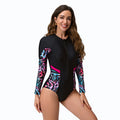 Damen Surfanzug mit langem Arm und modischem floralen Design R&B