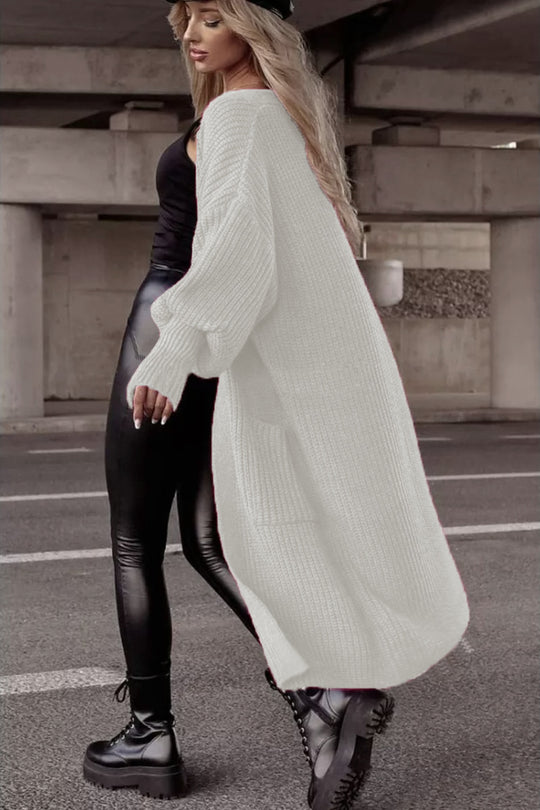 Damen Grobstrickmantel im lässigen Oversized-Stil mit tiefen Taschen R&B