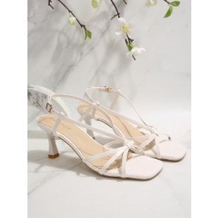 Damen Elegante Slingback Sandalen mit geflochtenem Riemendetail R&B
