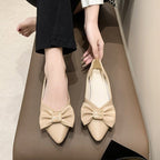 Damen spitze Ballerinas mit Schleifenakzent und eleganter Schnalle R&B