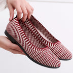 Damen Elegante Ballerinas aus atmungsaktivem Strickmaterial R&B