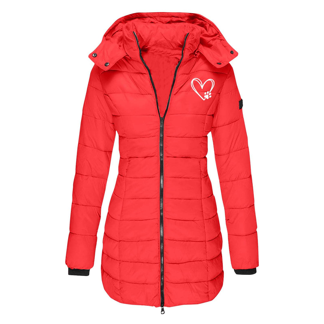 Damen gesteppte Winterjacke mit abnehmbarer Kapuze R&B