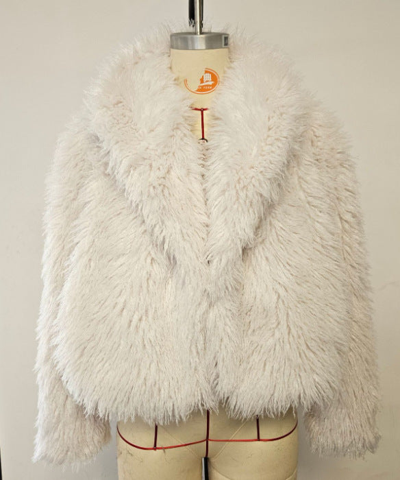 Damen Kunstpelzjacke im modischen Oversized-Schnitt R&B