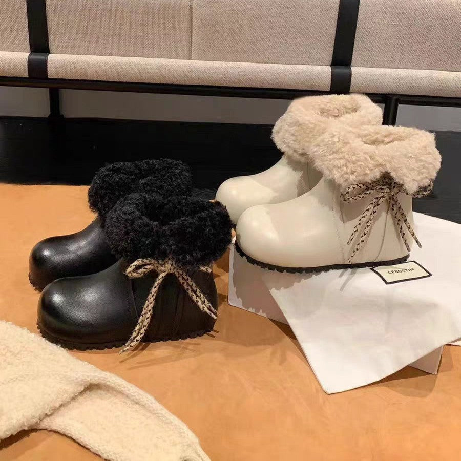 Damen Trendige Winterboots mit kuscheligem Innenfutter und stylischer Schnürung R&B