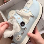 Damen Warmfutter Sneaker mit verspielt Tiermotiven R&B