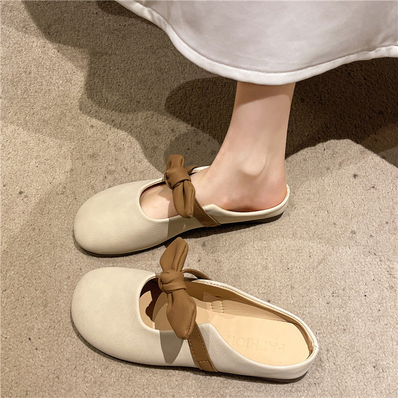 Damen Bequeme Mules mit dekorativem Schleifen-Detail R&B