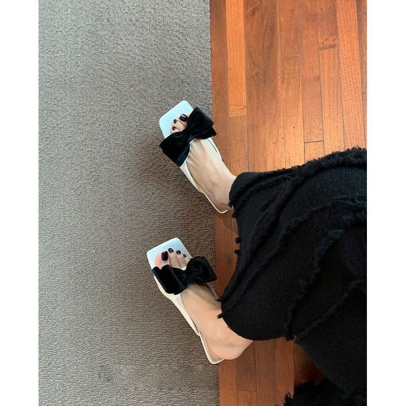 Damen elegante Slipper mit zierlichem Schleifendetail R&B