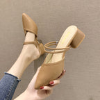 Damen elegante Sling-Pumps mit verstellbarem Riemchen und spitzem Zehenbereich R&B