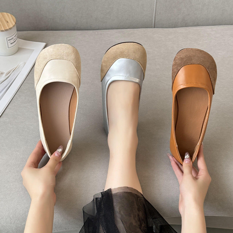 Damen Ballerinas aus hochwertigem Wildleder mit rutschfester Sohle R&B