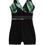 Damen Eleganter Badeanzug mit floralem Design und sportlichem Schnitt R&B