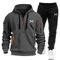 R&B Herren Hoodie-Trainingsanzug mit Reißverschlusstaschen