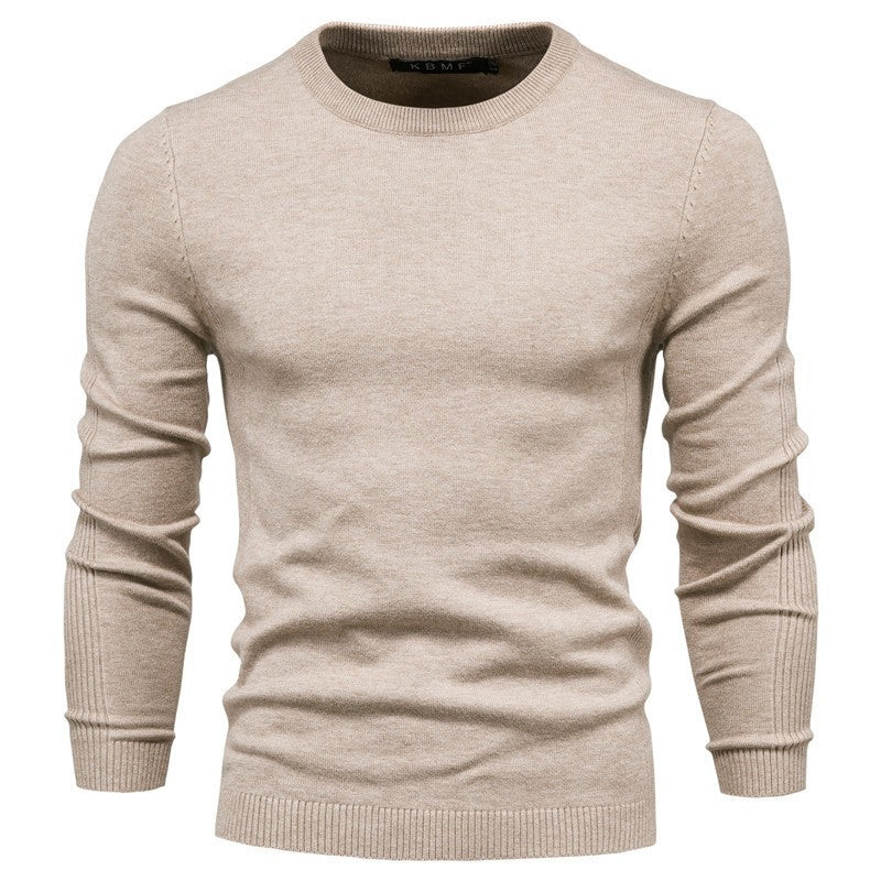 Herren Rundhals Pullover aus hochwertiger Baumwolle R&B