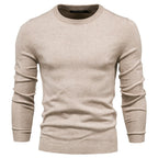 Herren Rundhals Pullover aus hochwertiger Baumwolle