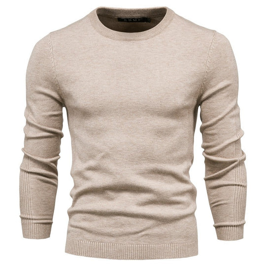 Herren Rundhals Pullover aus hochwertiger Baumwolle R&B