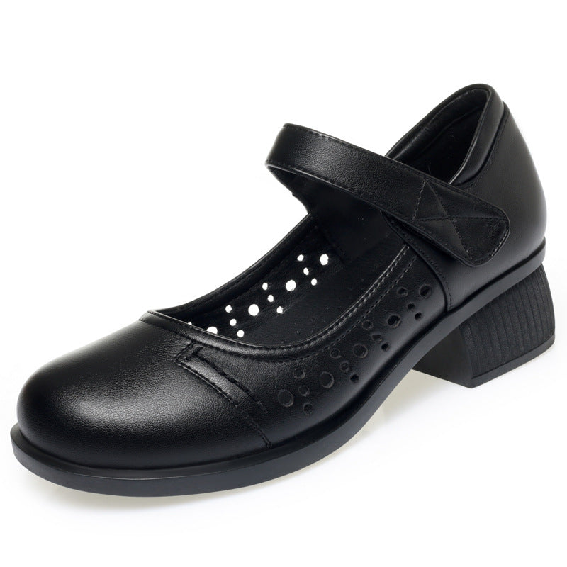 Damen Mary Jane Schuhe mit bequemer Sohle und verstellbarem Riemen R&B