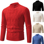 Herren Rollkragenpullover aus hochwertiger Baumwolle mit Zopfmuster R&B