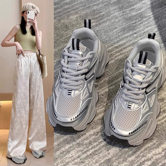 Damen Sportliche Sneakers mit atmungsaktiven Mesh-Details und dämpfender Sohle R&B