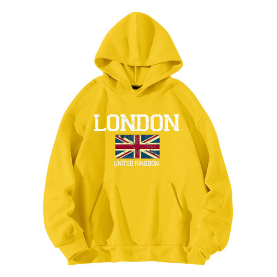 Damen Kapuzenpullover im urbanen London-Style mit Kängurutasche und gemütlichem Schnitt R&B